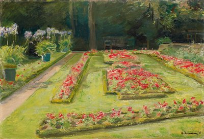 La terraza de flores en el jardín de Wannsee, 1921 de Max Liebermann