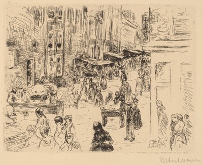 El Barrio Judío en Ámsterdam de Max Liebermann
