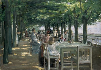 La terraza en el restaurante Jacob en Nienstedten en el Elba de Max Liebermann