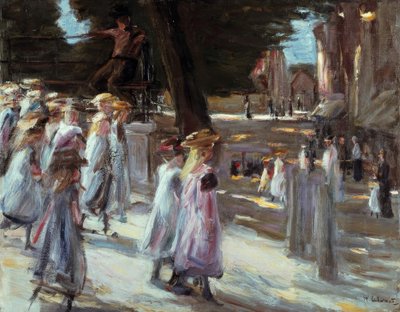 Camino a la escuela en Edam de Max Liebermann