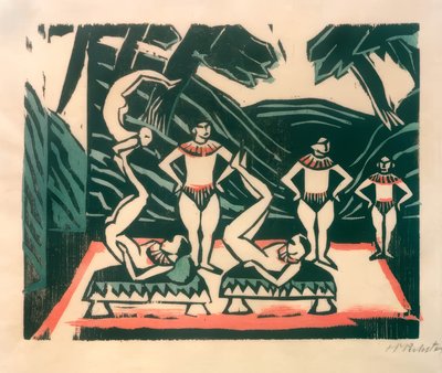 Acróbatas III de Max Pechstein