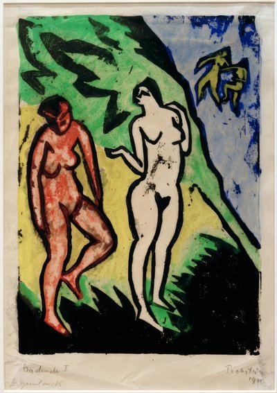 Bañándose V de Max Pechstein