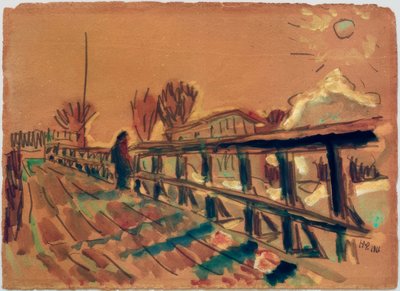 Vista sobre un puente de Max Pechstein