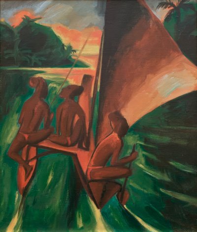 En canoa de Max Pechstein