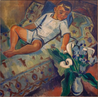 Niño tumbado de Max Pechstein
