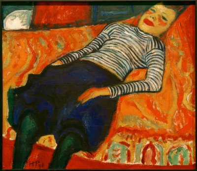 Chica tumbada de Max Pechstein
