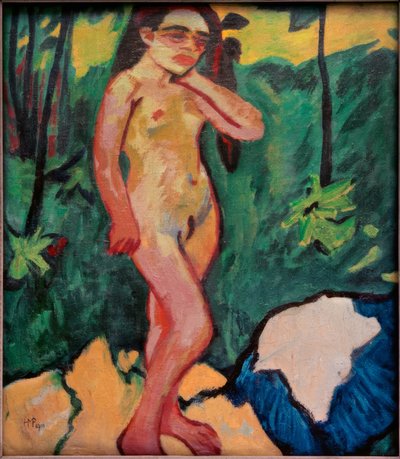Niña en el bosque de Max Pechstein