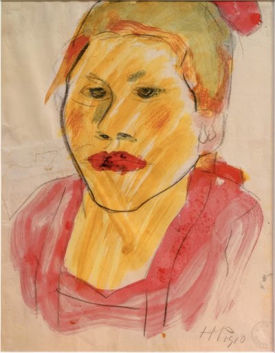 Cabeza de niña de Max Pechstein