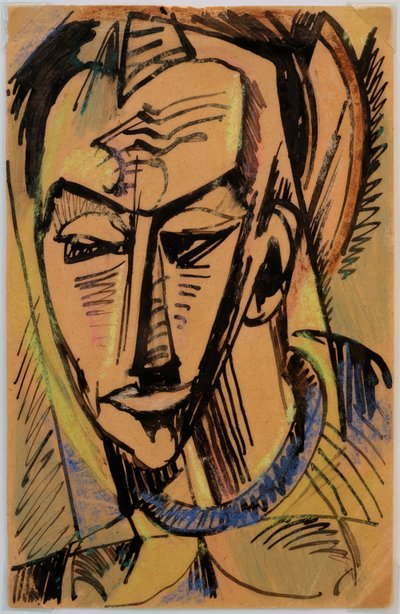 Cabeza masculina de Max Pechstein