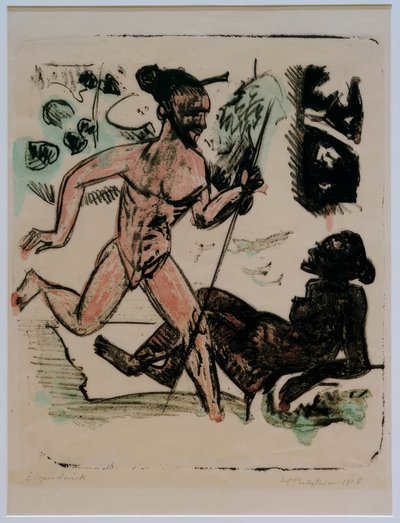 Palau III (corredor y desnudo) de Max Pechstein