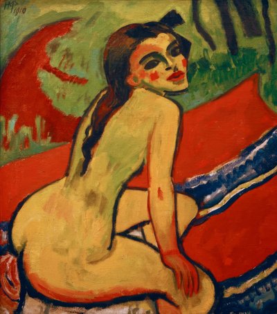 Desnudo femenino sentado/1910 de Max Pechstein