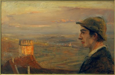 Buwi Griesinger con vista sobre Neukastel de Max Slevogt