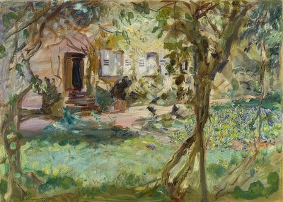 Jardín con macizo de pensamientos, 1914 de Max Slevogt