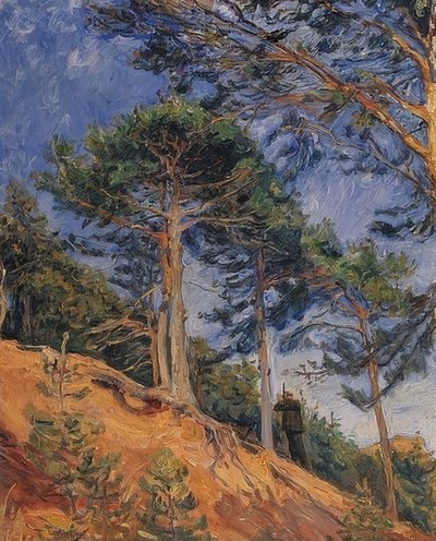 Cazadores en la pendiente. 1903 de Max Slevogt
