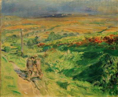 Paisaje del Palatinado con cubas de vino de Max Slevogt