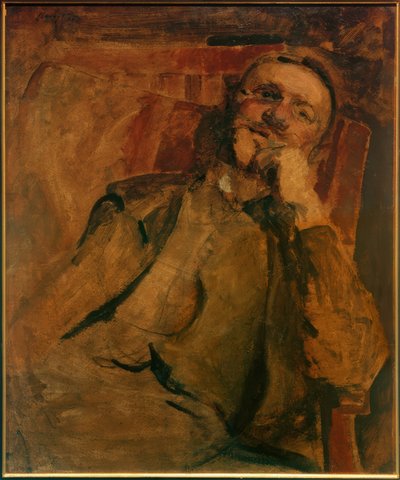 Autorretrato en la silla de Max Slevogt