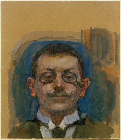 Autorretrato en frente de Max Slevogt
