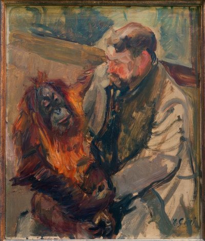 Boceto Orangután I – Guardián con marinero de Max Slevogt