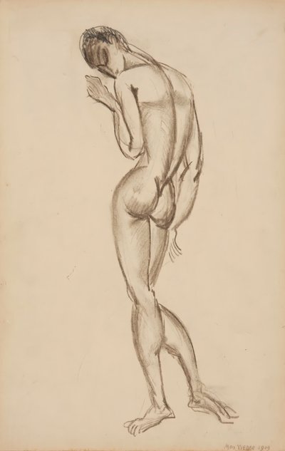 Desnudo femenino, vista trasera, 1909 de Max Weber