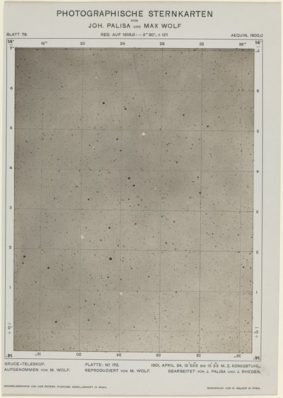 Cartas fotográficas de estrellas 24 de abril de 1901, 480 de Max Wolf, Johann Palisa