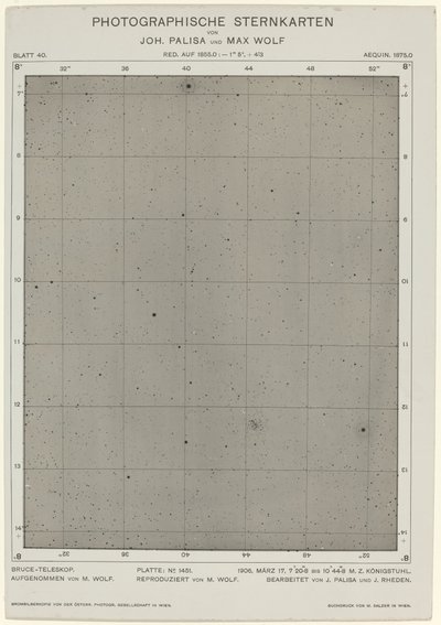 Cartas Estelares Fotográficas (17 de marzo de 1906) de Max Wolf and Joh. Palisa