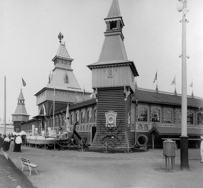 Esquina Naval, la Exposición de Toda Rusia, Nizhny Novgorod, Rusia, 1896 de Maxim Dmitriev