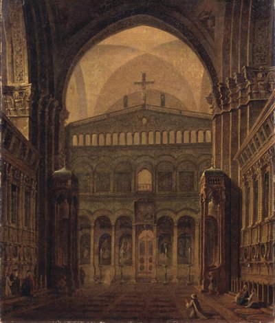 Interior del Templo en Jerusalén, 1821 de Maxim Nikiphorovich Vorobyev