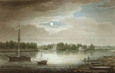 Río Nevka cerca del Puente Yelagin, 1829 de Maxim Nikiphorovich Vorobyev