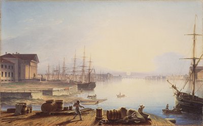 Amanecer sobre el Neva en San Petersburgo, 1830 de Maxim Nikiphorovich Vorobyev