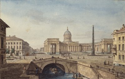 La Catedral de Kazán en San Petersburgo, 1817 de Maxim Nikiphorovich Vorobyev