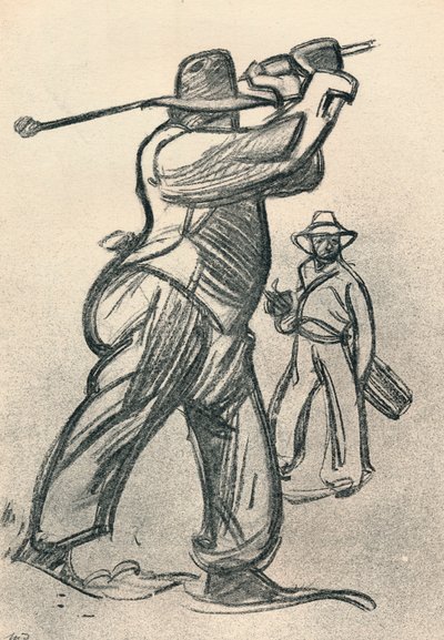 El jugador de golf, c1920 de Maxime Pierre Jules Dethomas