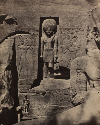 Abu Simbel, Esculturas a la entrada de Spéos de Phré de Maxime Du Camp