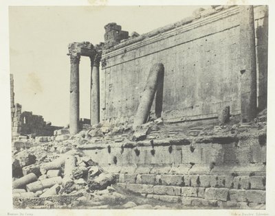 Baalbeck (Heliópolis), Templo de Júpiter, fachada oriental; Siria de Maxime Du Camp