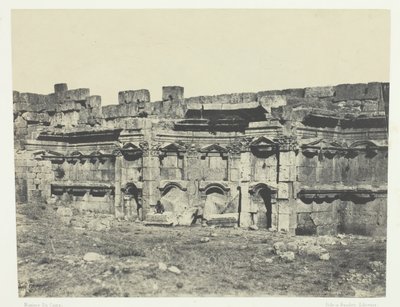 Baalbeck, Interior del recinto de los templos del Sol y de Júpiter, Siria, 1849-51, impreso 1852 de Maxime Du Camp