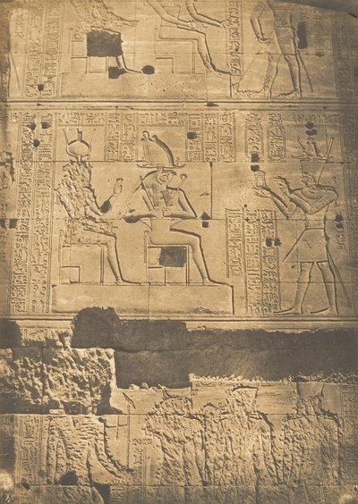 Bajorrelieve tomado de la pared occidental del gran Templo de Isis, en Philae de Maxime Du Camp