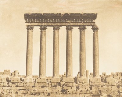 Columnata del Templo del Sol, en Baalbek Heliópolis, 15 de septiembre de 1850 de Maxime Du Camp