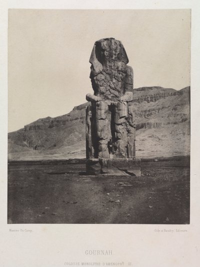 Colossol Monolith of Amenhotep III, Gournah de Maxime Du Camp