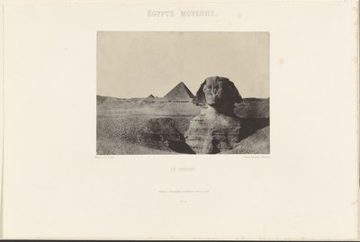 Egipto Medio. La Esfinge. de Maxime Du Camp