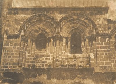 Fachada de la Iglesia del Santo Sepulcro, en Jerusalén No. 2 parte superior, agosto 1850 de Maxime Du Camp