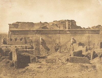 Fachada posterior del gran Templo de Dendera Tentyris, 1849-50 de Maxime Du Camp