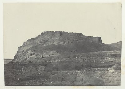 Fortaleza de Ibrym Antigua Premmis, vista tomada al sur, Nubia, 1849-51, impresa en 1852 de Maxime Du Camp