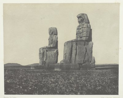 Gournah, Los Colosos; Tebas de Maxime Du Camp