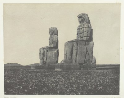 Gournah, Los Colosos, Tebas, 1849-51, impreso 1852 de Maxime Du Camp