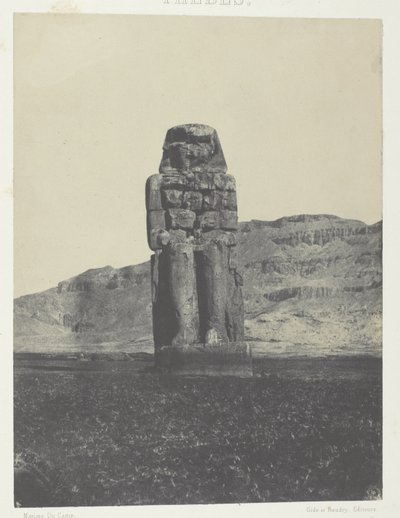 Gournah, Estatua de Memnón; Tebas de Maxime Du Camp