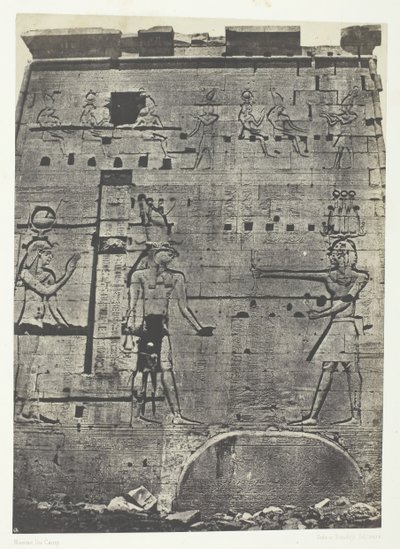 Gran Templo de Isis en Philae, Segundo Pilón, Nubia, 1849-51, impreso en 1852 de Maxime Du Camp