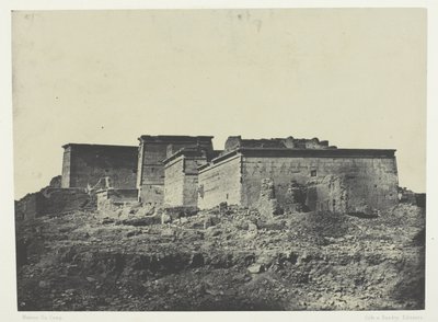 Gran Templo de Isis en Philoe, vista general desde el norte; Nubia, lámina 80 del álbum "Egypte, Nubie, Palestine et Syrie" (1852) de Maxime Du Camp