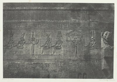 Gran Templo de Dendérah Teutyres, Esculturas de la Fachada Posterior, Alto Egipto de Maxime Du Camp