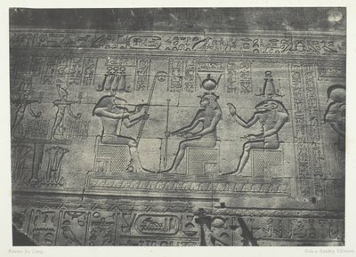Gran Templo de Dendérah Teutyres, Esculturas de la Fachada Posterior, Alto Egipto, 1849-51 de Maxime Du Camp