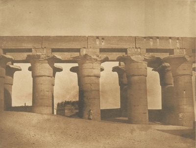 Gran Columnata del Palacio de Amenofis III, en Luxor, Tebas, 1849-50 de Maxime Du Camp