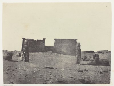 Hémi-Spéos De Séboua, Drômos; Nubie, lámina 97 del álbum "Egypte, Nubie, Palestine et Syrie" (1852) de Maxime Du Camp